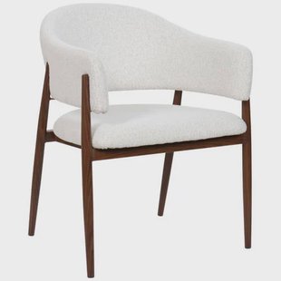 Giga Meubel Eetkamerstoel Dénia - Wit/Walnoot - Set van 2