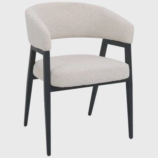 Giga Meubel Eetkamerstoel Fureso - Beige/Zwart - Set van 2