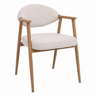 Giga Meubel Eetkamerstoel Karup - Beige/Naturel - Set van 2