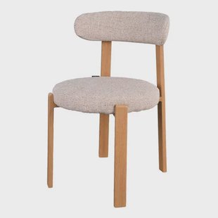 Giga Meubel Eetkamerstoel Lagan - Beige/Naturel Stof - Set van 2