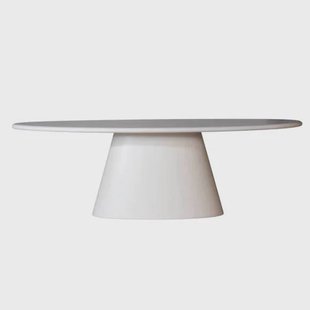 Giga Meubel Eettafel Brunn - Ovaal Beige Eco Composiet - 200cm
