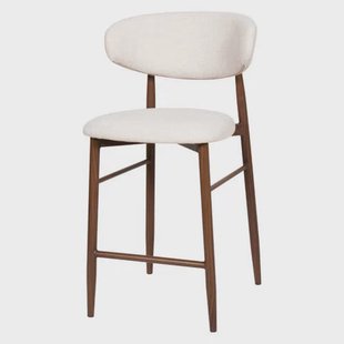 Giga Meubel Barstoel Alexia - Beige/Walnoot (set van 2)