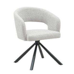 Giga Meubel Eetkamerstoel Elle - Greige Stof - Zithoogte 48cm - Set van 2