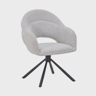 Giga Meubel Eetkamerstoel Celeste - Taupe - Draaibaar - Set van 2