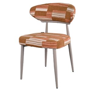 Giga Meubel Eetkamerstoel Nora - Terracotta/Greige Stof - Set van 2