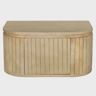Giga Meubel Nachtkastje Merel - Zwevend Naturel Hout - 55x35x26cm