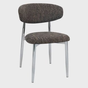 Giga Meubel Eetkamerstoel Skara - Donkerbruin/Chrome - Set van 2