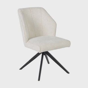 Giga Meubel Eetkamerstoel Charlotte - Stof - Beige - Set van 2