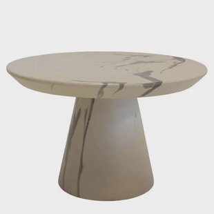 Giga Meubel Salontafel Flen Rond - Marmerlook - 60x60x38cm