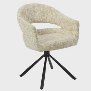 Giga Meubel Eetkamerstoel Zoë - Taupe - Draaibaar - Set van 2
