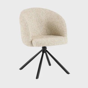 Giga Meubel Eetkamerstoel Emilia - Beige - Draaibaar - Set van 2
