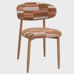 Giga Meubel Eetkamerstoel Skara - Terracotta/Naturel - Set van 2