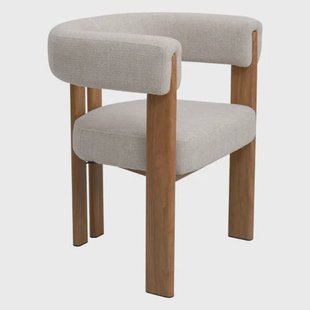 Giga Meubel Eetkamerstoel Aragon - Beige/Naturel - Zithoogte 46cm - Set van 2