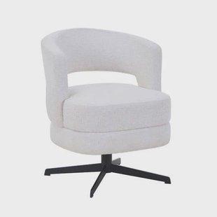 Giga Meubel Eetkamerstoel Lave - Beige - Draaibaar - Set van 2