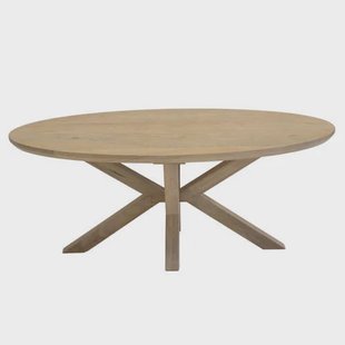 Giga Meubel Salontafel Onno Ovaal - Mangohout - Naturel - 120x60x47cm