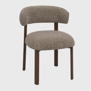 Giga Meubel Eetkamerstoel Alamo - Taupe/Walnoot - Set van 2