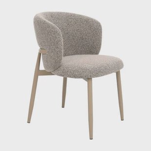 Giga Meubel Eetkamerstoel Varde - Stof - Taupe/Beige - Set van 2