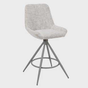 Giga Meubel Barkruk Senna - Greige - Draaibaar - Zithoogte 67cm - Set van 2