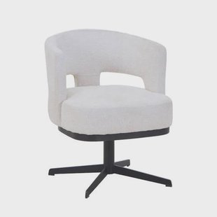Giga Meubel Eetkamerstoel Léo - Beige - Draaibaar - Set van 2
