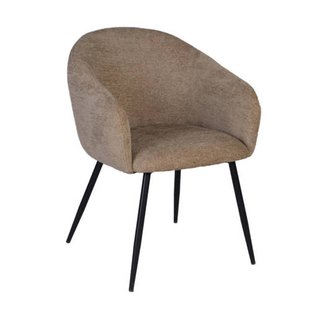 Giga Meubel Eetkamerstoel Meau - Metaal - Taupe - Set van 2