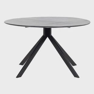Giga Meubel Eettafel Batti Zwart Rond 130cm