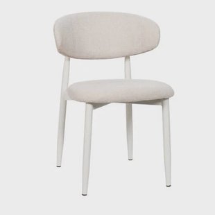 Giga Meubel Eetkamerstoel Alexia - Beige/Wit - Set van 2
