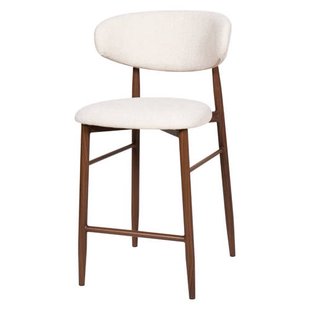 Giga Meubel Barkruk Alexia - Beige/Walnoot (set van 2)