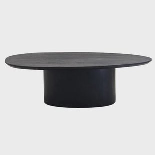 Giga Meubel Salontafel Nara - Organisch - Zwart - Mangohout - 110cm