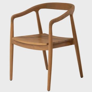 Giga Meubel Eetkamerstoel Lasse - Naturel Hout - Set van 2