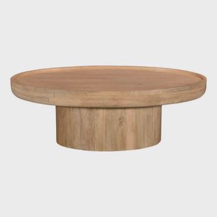 Giga Meubel Salontafel Sola Ovaal - Mangohout - Naturel - 120x65x39cm