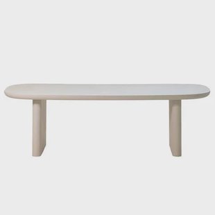 Giga Meubel Eettafel Maya - Deens Ovaal - Beige Betonlook - 200x100x75cm