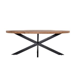 Giga Meubel Eettafel Mansour - Naturel Hout - 180x100x76cm