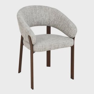 Giga Meubel Eetkamerstoel Chera - Beige/Walnoot - Set van 2