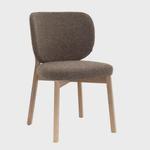 Giga Meubel DÉJA Living Eetkamerstoel Nobu - Taupe/Naturel Eiken - Set van 2