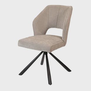 Giga Meubel Eetkamerstoel Mara - Stof - Beige - Set van 2