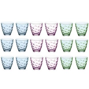 Bormioli Rocco Glazenset Flora kleuren - 250 ml - 18 stuks