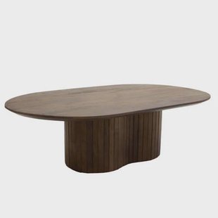 Giga Meubel Salontafel Ava - Ovaal - Mangohout - 120cm