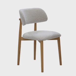 Giga Meubel Eetkamerstoel Lexi - Eikenhout/Polyester - Beige - Set van 2