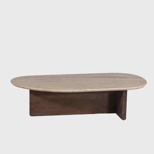 Giga Meubel Salontafel Olaf Travertin Beige/Bruin 140cm