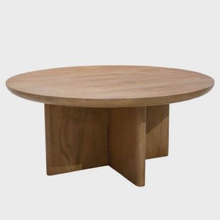 Giga Meubel Salontafel Helsinki - Naturel Hout - 80x80x35cm
