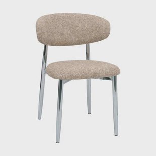 Giga Meubel Eetkamerstoel Skara - Taupe/Chrome - Set van 2