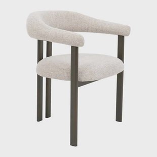 Giga Meubel Eetkamerstoel Odense - Stof - Taupe/Brons - Set van 2