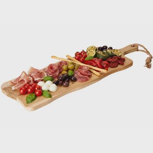 Cookinglife Serveerplank / Tapasplank - Teak - 59 x 20 cm - Houten Plank voor Hapjes en Gerechten