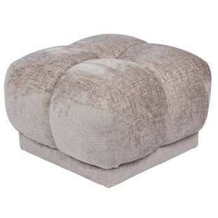 Giga Meubel Poef Timéo - Taupe - Stof - 64x64x41cm