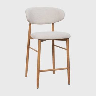 Giga Meubel Barstoel Alexia - Beige/Naturel - Zithoogte 65cm (set van 2)