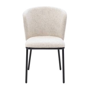 Giga Meubel Eetkamerstoel Frits - Stof - Beige - Set van 2
