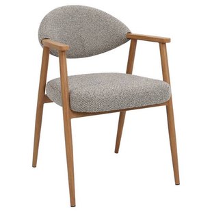 Giga Meubel Eetkamerstoel Karup - Taupe/Naturel - Set van 2