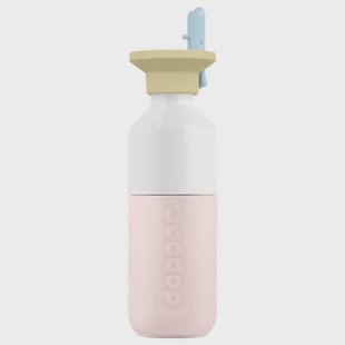 Dopper Steel Drinkfles Soft Pink x Flip Straw - Sunny Sorbet - 350 ml