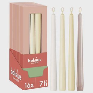 Bolsius dinerkaarsen (16 stuks) (7 branduren)