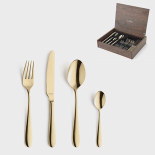 Amefa - Oxford 24-delige Bestekset 6 Personen PVD Hoogglans Goud - in luxe kist